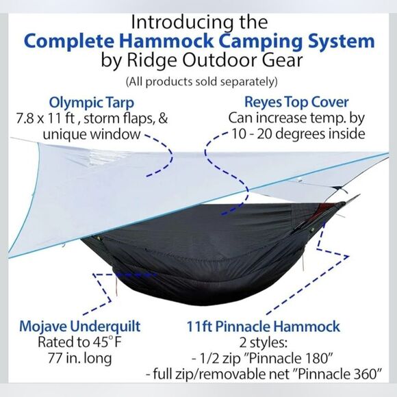 Mojave Hammock Underquilt, Adjustable, Essential Hammock Camping Gear Full Size - Picture 4 of 9